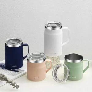 스테인레스 머그 텀블러 450ml 650ml 보온 보냉 뚜껑있는 머그컵 사무실 캠핑 개인용 커피컵
