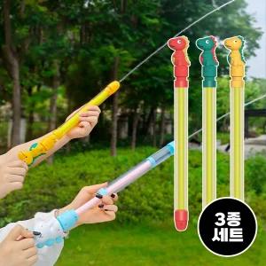 KC 3종세트 롱 대포 주사기 물총 / 어린이 펌프 워터건 공룡 유니콘 물놀이