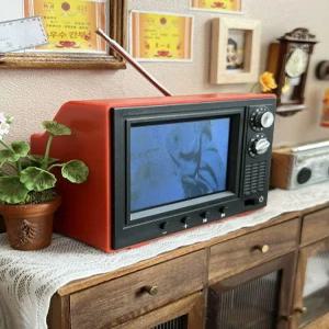 옛날티비 초미니브라운관티비레트로 아날로그 휴대용 티비