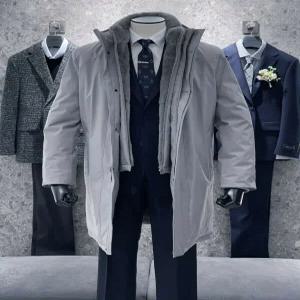 [트루젠] 트루젠 (역시즌) 베이지그레이 렉스퍼 구스다운 패딩코트 2344IH220150