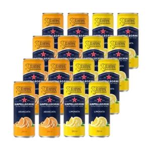 산펠레그리노 탄산음료 2가지 맛 16캔 (오렌지8캔+레몬8캔) / 이탈리아 프리미엄 탄산음료