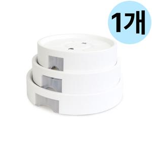 플라팜 이동식 원형 화분 받침대 커버형 화이트 2호