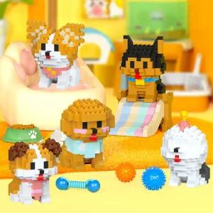 나노블럭 미니 강아지 미끄럼틀 6종 세트 1007조각(PCS)