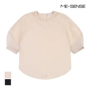 [미센스] 시스루 배색 블라우스_MB48BLM201Z