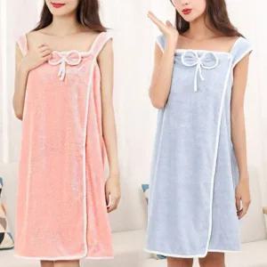 [QNT78497_58]극세사 타올가운 원피스 스타일 비치타올