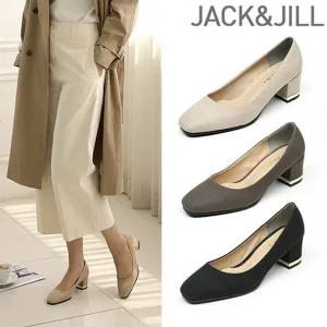 [잭앤질] 누벅 골드라인 힐 펌프스(JC5563)