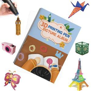 3D 프린팅 드로잉 북, 프린터 몰드 펜용 종이 스텐실, 재사용 가능한 컬러풀 페인팅 그래피티 템플릿 21장 42장 PVC 투명 보드.