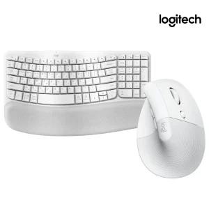 로지텍코리아 웨이브 KEYS 리프트 콤보 인체공학 무선 키보드마우스세트 오프화이트