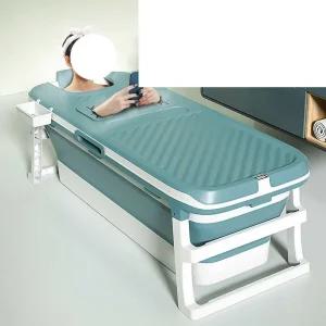 간이 욕조 성인 1인 이동식 사우나 가정용 반신욕 욕조 - 1.28m 블루