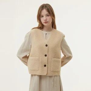 [플라스틱아일랜드]리버시블 무스탕베스트 PQ4MV061