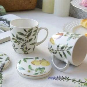 재입고 에이바 허브 뚜껑 머그컵 골드라인머그컵 머그잔 디자인머그컵 물컵 손잡이컵 머그컵 디자인컵 머그