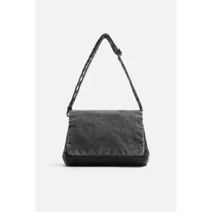 자라 ZARA 워싱 데님 크로스백 - 블랙