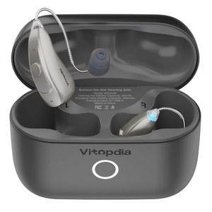 경증에서 중등도 난청을 가진 성인 노인을 위한 3-in-1 충전식 블루투스 OTC 보청기,