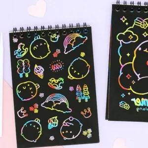 스크래치 아트 보드 20개 세트 블랙 스케치북 드로잉/스크래치북/그림/긁기/놀이/용지/힐링북/페이퍼/성인