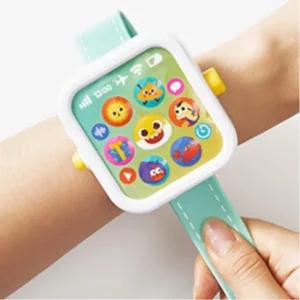 유아 아기상어 노래 LED 손목 워치 시계 장난감 소리나는완구 선물용 아동 아이