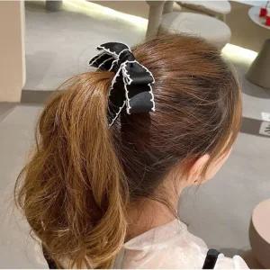 사러왕왕리본 바나나핀 리본 집게핀 반묶음 올림머리핀 포니테일 머리핀 헤어집게핀 리본바나나핀