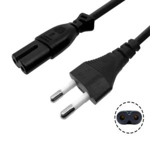 국산 KC인증 8자형 전원케이블 2M AC 220v 2구 노트북용 아답터 선 빔프로젝터 파워코드 C7 브래트코드