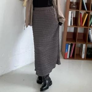 빅사이즈 510 잔주름밴딩롱스커트 DLTV505