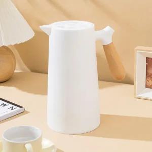 [골드스마일]차 주전자 보온 주전자로 큰주전자 화이트 테이블팟