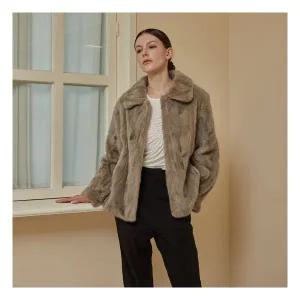 [유로모피] 밍크 카라 티노 하프 코트 7color975740