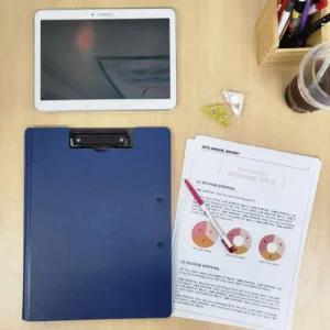 서류판 A4클립보드 네이비 식당 카페 메뉴판 서류철