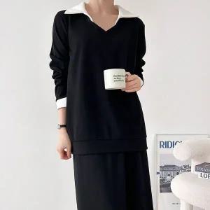 [하프클럽/]여자 빅 투피스 배색 가을 세트_CD8645