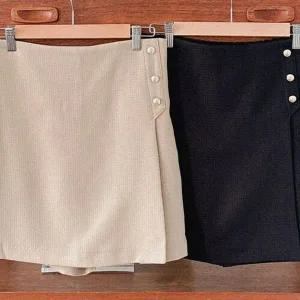 [하프클럽/]랩 버튼 밴딩 치마바지 402Q572S 빅사이즈 여성의류