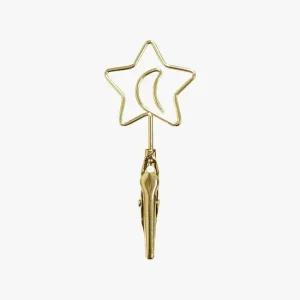 집게 메모 꽂이 별 골드 메모클립 네임택꽂이 메모집게