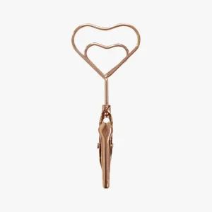 집게 메모 꽂이 하트 로즈골드 메모클립 네임택꽂이 메모집게