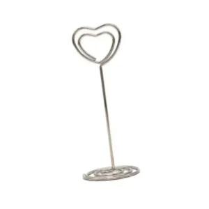 메뉴홀더 와이어 스탠드 메모 꽂이 하트 실버 메모지꽂이 메모클립 쇼클립 가격표꽂이