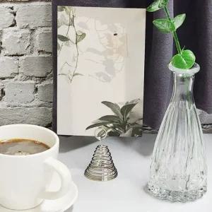 금속메모클립 스프링 메모 스탠드 실버 사진꽂이 종이꽂이 엽서꽂이 깔끔한메모꽂이