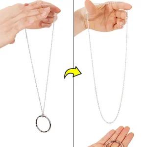 (KC인증) JL매직 드롭링 마술도구 목걸이에 링이 걸리고 탈출도 하는 초보 어린이 마술 도구