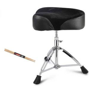 드럼의자 말안장 등받이 드럼스틱 버스킹 베니어 연주용 다리 성인용 스툴 싱글 블랙큰둥근