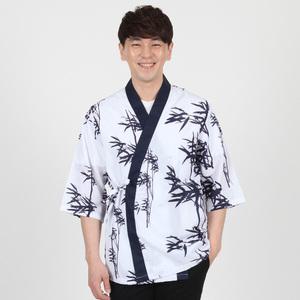 대나무 패턴 남녀공용 일식복 일식집 유니폼 일식가운