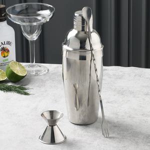 칵테일 쉐이커 700+지거 소+바스푼 만들기 세트 홈텐딩 도구 키트 조주기능사