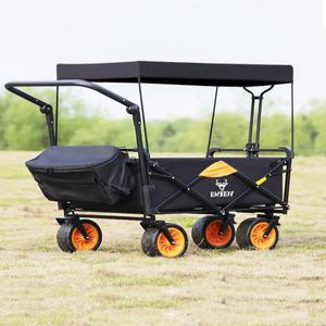 구루마 카트  캠핑 수레 경량 유아 피크닉 오픈형 웨건 손잡이 프레임 미니 테이블