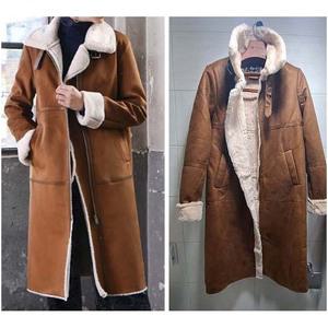 롱무스탕 여자 양털 무스탕 코트 가죽 겨울 겉옷 퍼