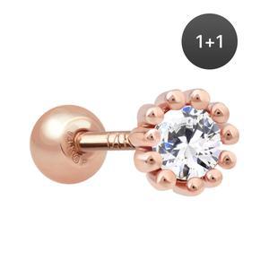 14K 골드필드핀 애니 여성 데일리 패션 심플 피어싱 1+1