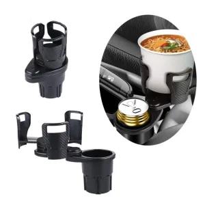 [보리별] 차량용 컵홀더 확장 멀티컵홀더 컵라면 텀블러 음료 거치대 트레이 듀얼 포켓