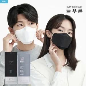 [PAULMADE] 늘푸른 마스크 KF94 블랙 대형/중형/소형 50개 대한체육회 국가대표 공식 개별포장 국내생산