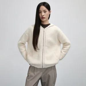 [보니스팍스] 뽀글이 후드 집업 니트 가디건-BC48KC090