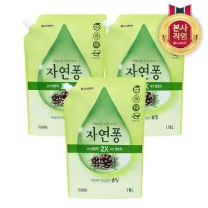자연퐁 주방세제 솔잎 리필 1.18L x 3개