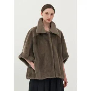 [디에스퍼](센텀시티점)DsFURS 휘메일 밍크 콤비 케이프 재킷[J-236AH]