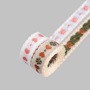 15mm 하트 자수리본테이프 [3656] / 리폼 원단 테이프 리본 공예 미싱