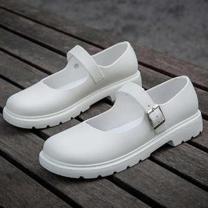 [오노마] ONM 방수 메리제인 슈즈 둥근코 러블리 장화 버클 키높이