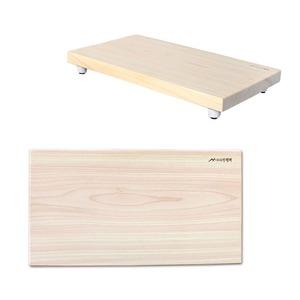 국산 편백나무 다리도마 44x24 ( 향균 통판 가정용 업소용 캠핑 통원목 나무 원목도마 )