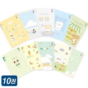 펜피아 초등노트 1~2 학년(10권)제본 전과목 공책 알림장 영어 무제 수학 국어 쓰기 일기장 한문 초등학생