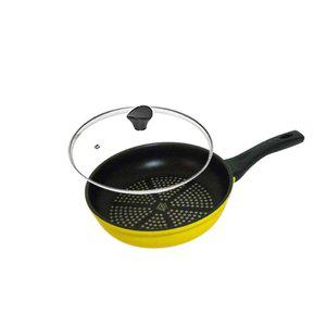 키친아트 하우스쿡 칼라 코팅 후라이팬26cm-유리커버