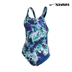 [나이키] NIKE 스윔 앤서 드리피 플라워 패스트백 하이컷 여성 원피스 수영복 NESSE004-440