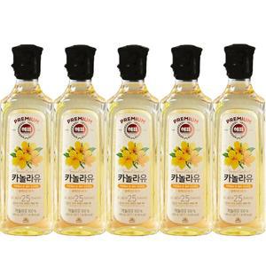 사조대림 해표 카놀라유100% 500ml x 5개 올레인산60% 식용유 오일 기름